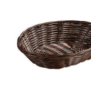Cos oval pentru paine, plastic, 24 x 20 cm, Maro - Kesper