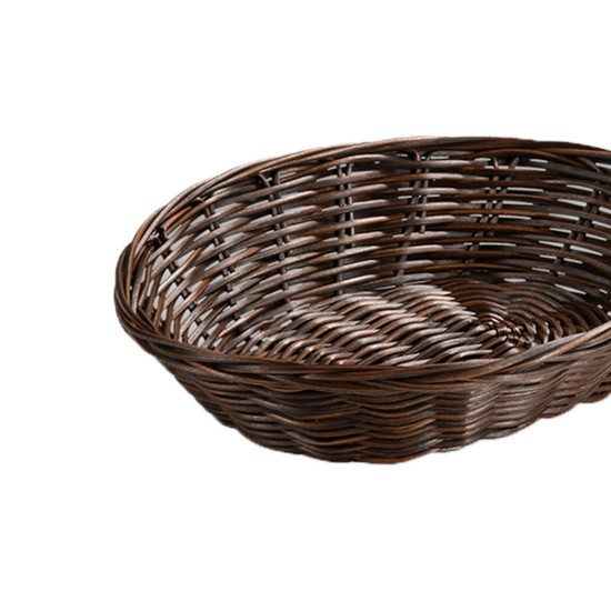 Cos oval pentru paine, plastic, 24 x 20 cm, Maro - Kesper