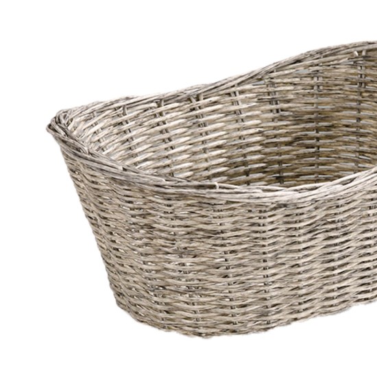 Cos oval pentru paine, plastic, 28 x 21 cm, Gri - Kesper