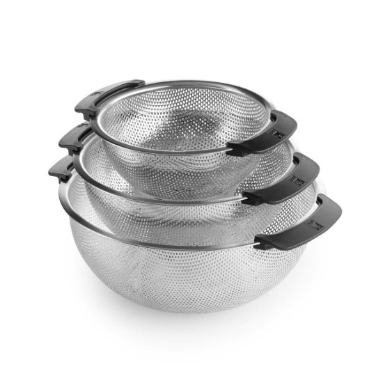 Set 3 strecuratori cu 2 manere, inox, 18/22/26 cm - BRA