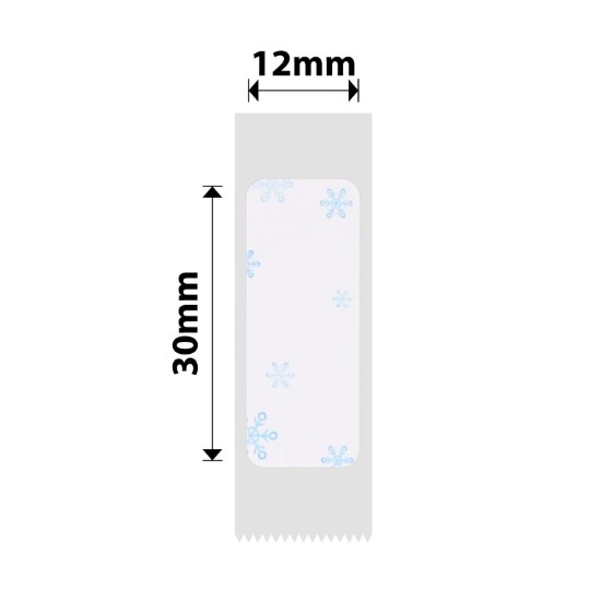 Rola etichete autoadezive 12x30mm, 210 buc/rola, Blue Snow - NIIMBOT