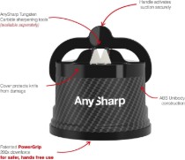 Ascutitor de cutite, "Premium", Carbon Fibre - AnySharp