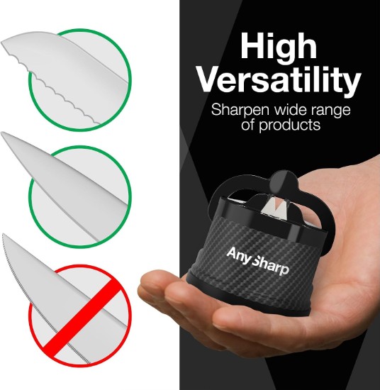 Ascutitor de cutite, "Premium", Carbon Fibre - AnySharp