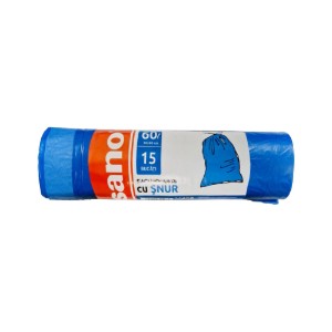 Saci menajeri, 60L, 15 bucati, Albastru - Sano