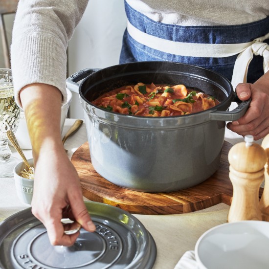 Oala adanca Cocotte fonta, 24cm/4,7L, Graphite Grey - Staub