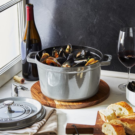 Oala adanca Cocotte fonta, 24cm/4,7L, Graphite Grey - Staub