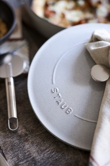 Vas Chistera, fonta, 28 cm, White Truffle - Staub