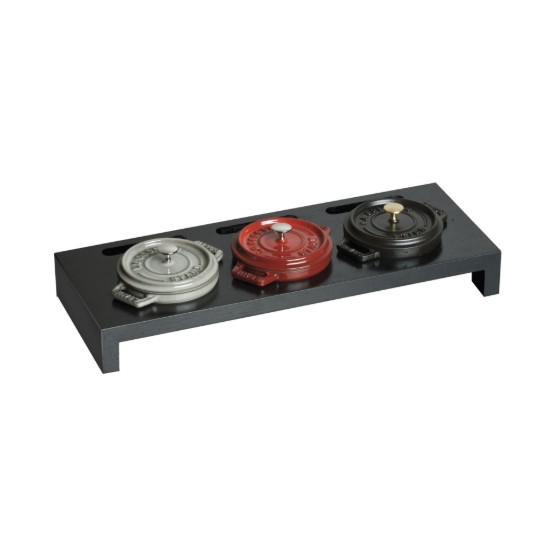 Suport pentru 3 mini-cocotte, din lemn - Staub