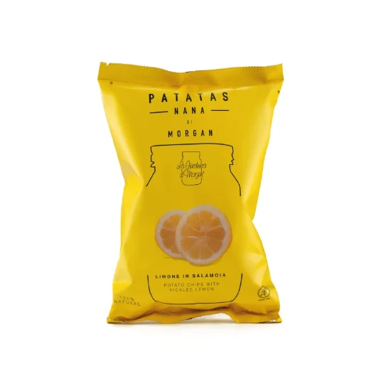 Chipsuri Patatas Nana cu lămâie în saramură by Morgan, 100 g ℮ - Patatas Nana