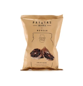 Chipsuri Patatas Nana cu usturoi negru by Morgan, 100 g ℮ - Patatas Nana