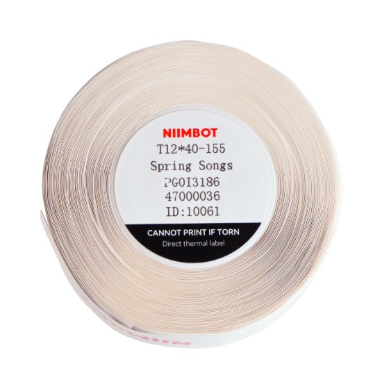 Rola etichete autoadezive, 12x40mm, 155 buc/rola, Spring Songs - NIIMBOT