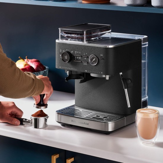 Espressor electric semi-automat, 1500W, Cast Iron Black - KitchenAid