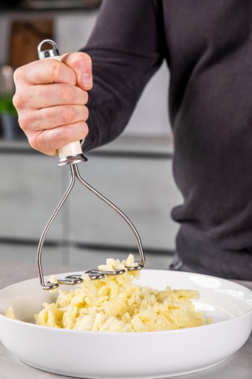 Zdrobitor cartofi, inox, 26 cm, Almond Cream - KitchenAid