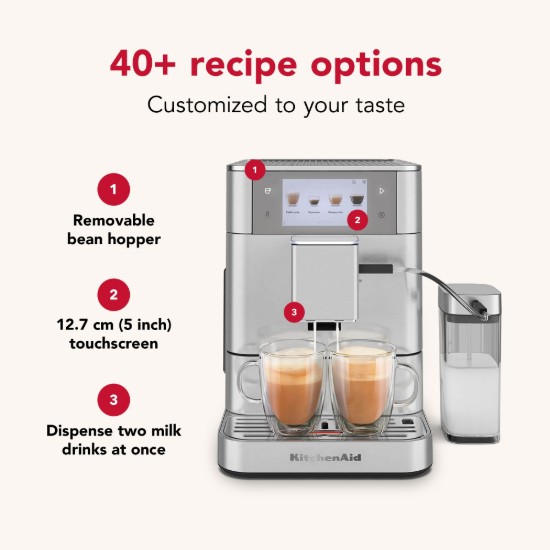 Espressor electric automat KF8, 1450W, Stainless Steel - KitchenAid
