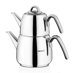 Ceainic turcesc dublu, inox, 1L/2L, "Vertex" - Korkmaz