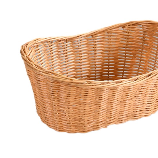 Cos oval pentru paine, plastic, 28 x 21 cm, Natur - Kesper