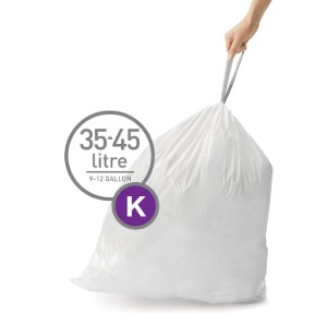 Saci de gunoi cod K, 35-45 L/ 60 buc., plastic - simplehuman