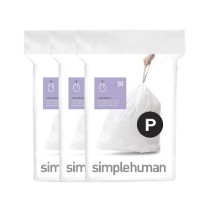 Saci de gunoi cod P, 50-60 L/ 60 buc., plastic - simplehuman
