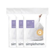 Saci de gunoi cod Q, 50-65 L/ 60 buc., plastic - simplehuman