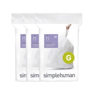 Saci de gunoi cod G, 30 L/60 buc., plastic - simplehuman