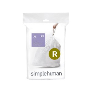 Saci de gunoi cod R, 10 L/ 20 buc, plastic - simplehuman