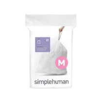 Saci de gunoi cod M, 45 L/ 20 buc, plastic - simplehuman