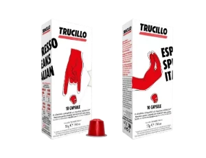 CAFEA TRUCILLO, EXPRESSO SPEAKS ITALIAN, 10 capsule din aluminiu, compatibile cu aparatele NESPRESSO®, 55 g ℮