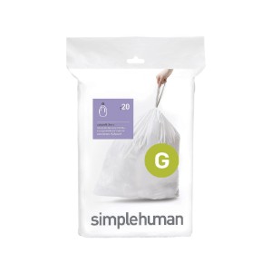 Saci de gunoi cod G, 30 L/ 20 buc, plastic - simplehuman