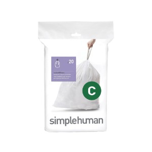 Saci de gunoi cod C, 10-12 L/ 20 buc, plastic - simplehuman