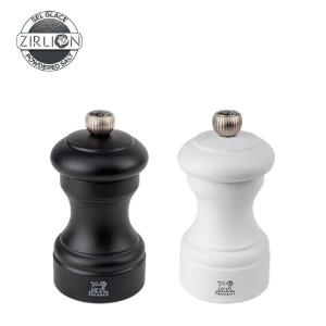 Set 2 rasnite sare si piper, 10 cm, "Bistro Z", White&Black - Peugeot