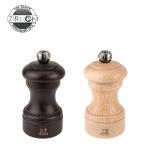 Set 2 rasnite sare si piper, 10 cm, "Bistro Z", Natural&Chocolate - Peugeot