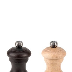 Set 2 rasnite sare si piper, 10 cm, "Bistro Z", Natural&Chocolate - Peugeot
