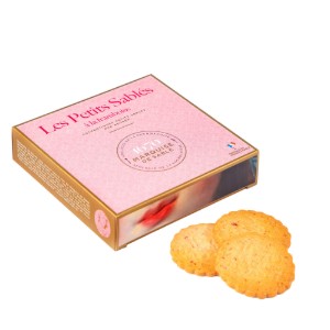 Biscuiti Sablés cu bucati de zmeura, 100 g ℮, La Sablésienne, Franta