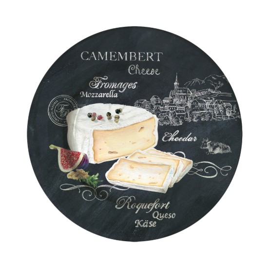 Set 4 platouri pentru branzeturi, portelan, 19 cm, "World of Cheese" - Easy Life