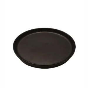 Farfurie ceramica, 20cm, Novum Vulcano, negru carbon mat, gresie glazurata manual