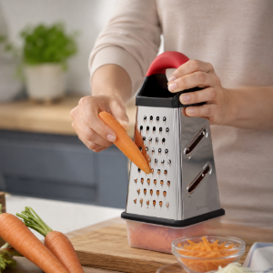 Razatoare multifunctionala, inox, 25,4 cm, cu recipient colectare - Zokura