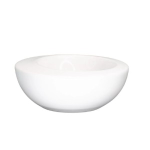 Bol Molecule, ceramica, 22cm, 650 ml, alb, lac ceramic protector, glazurat manual