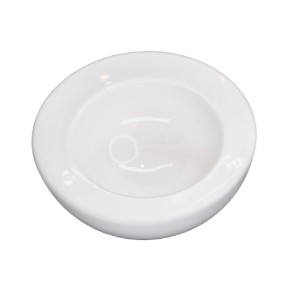 Bol Molecule, ceramica, 22cm, 650 ml, alb, lac ceramic protector, glazurat manual