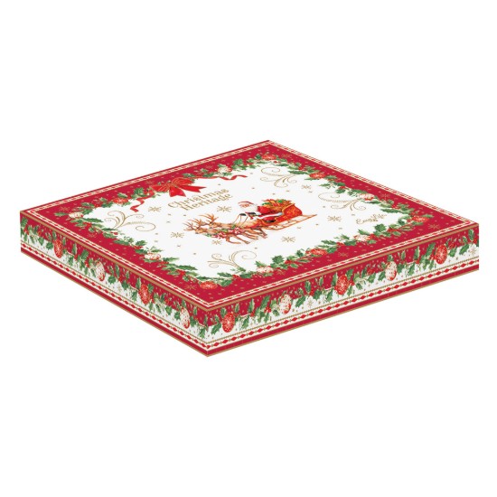 Platou stea, portelan, 22,5x22,5cm, "Christmas Heritage" - Easy Life