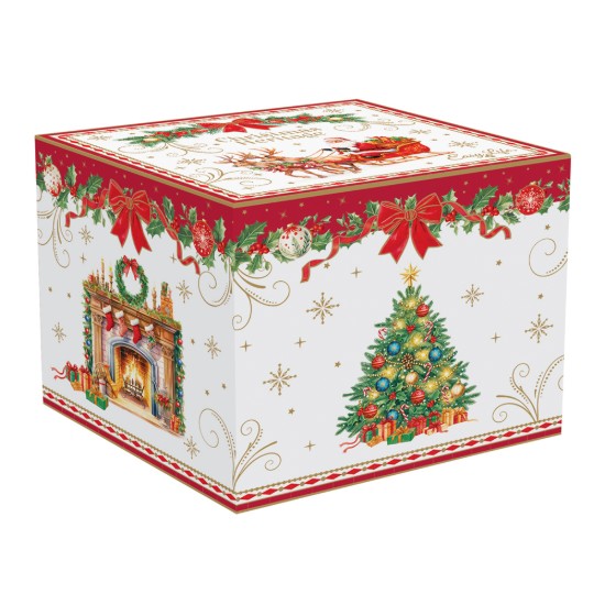 Set 4 mini boluri, portelan, 11cm, "Christmas Heritage" - Easy Life