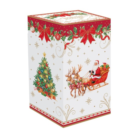 Suport pentru lumanare, portelan, 6,5x6,5x14,5cm, "Christmas Heritage" - Easy Life