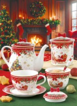 Ceainic portelan, 900ml, "Christmas Heritage" - Easy Life