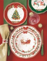 Platou servire, portelan, 36x25cm, "Christmas Heritage" - Easy Life