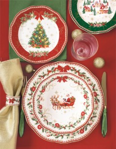 Platou servire, portelan, 36x25cm, "Christmas Heritage" - Easy Life