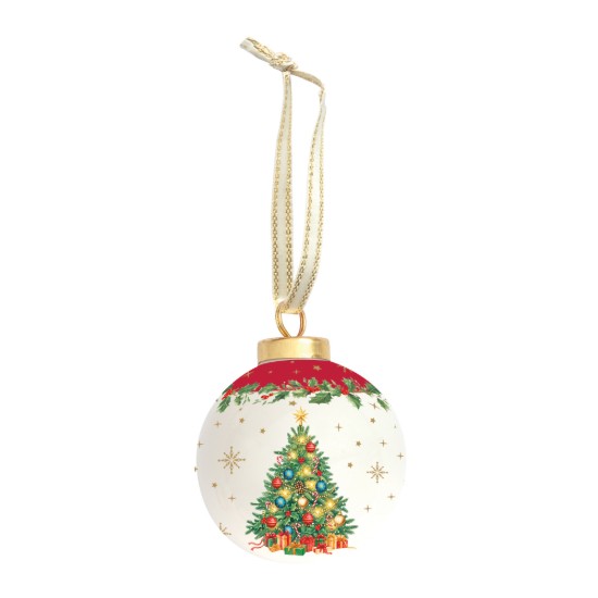 Glob brad, ceramica, 7cm, "Christmas Heritage" - Easy Life