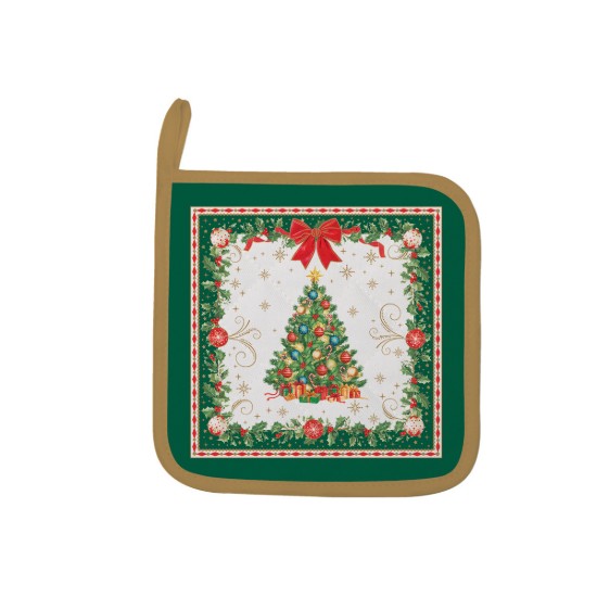 Set manusa bucatarie si 2 suporturi vase, "Christmas Heritage" - Easy Life