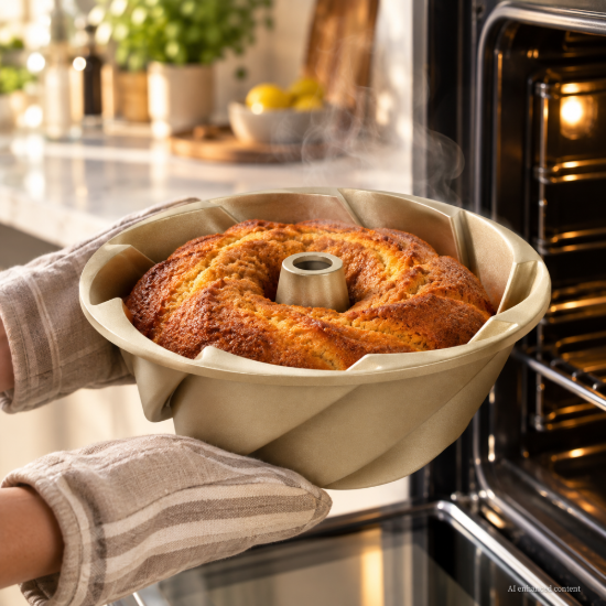 Forma de copt Bundt, aluminiu, 23,8x9cm  - Zokura
