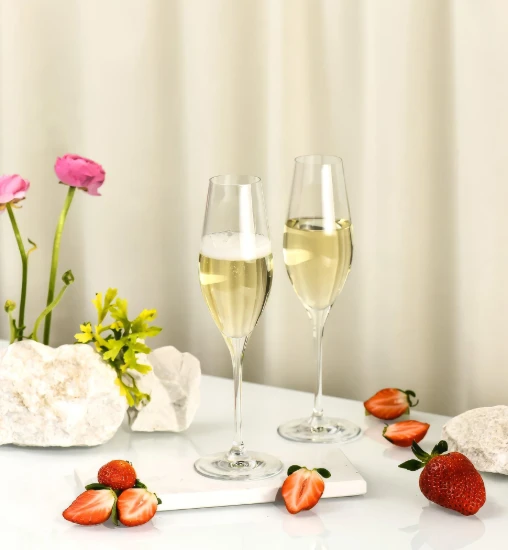 Set 6 pahare sampanie, sticla cristalina, 210ml, "Splendour" - Krosno