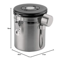 Recipient depozitare cafea, inox, 750 g - Grunwerg