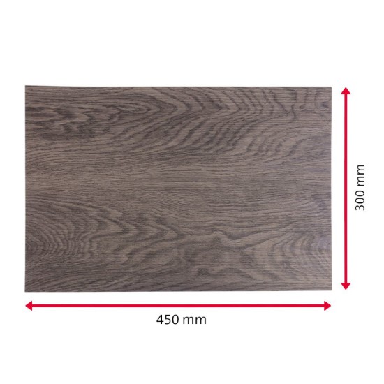 Suport farfurii (napron) "Nature", 45 x 30 cm, plastic, gri/maro - Saleen